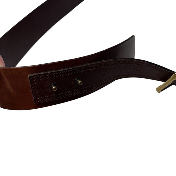 Banana Republic Brown Genuine Italian  Leather Belt Women's Size Medium - Picture 6 of 8